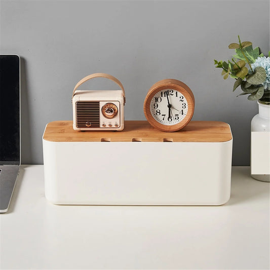 Cable Management Organizer Box – Cord Storage for Home & Office