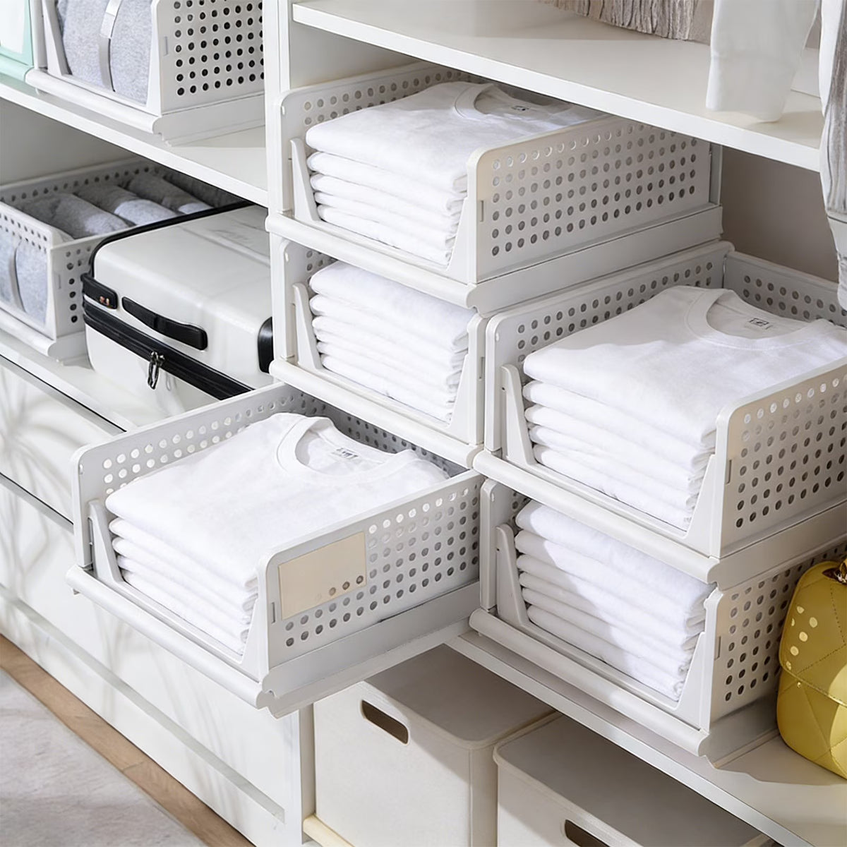 Stackable Storage Bin – Multi-Purpose Closet, Shelf & Pantry Organizer ...