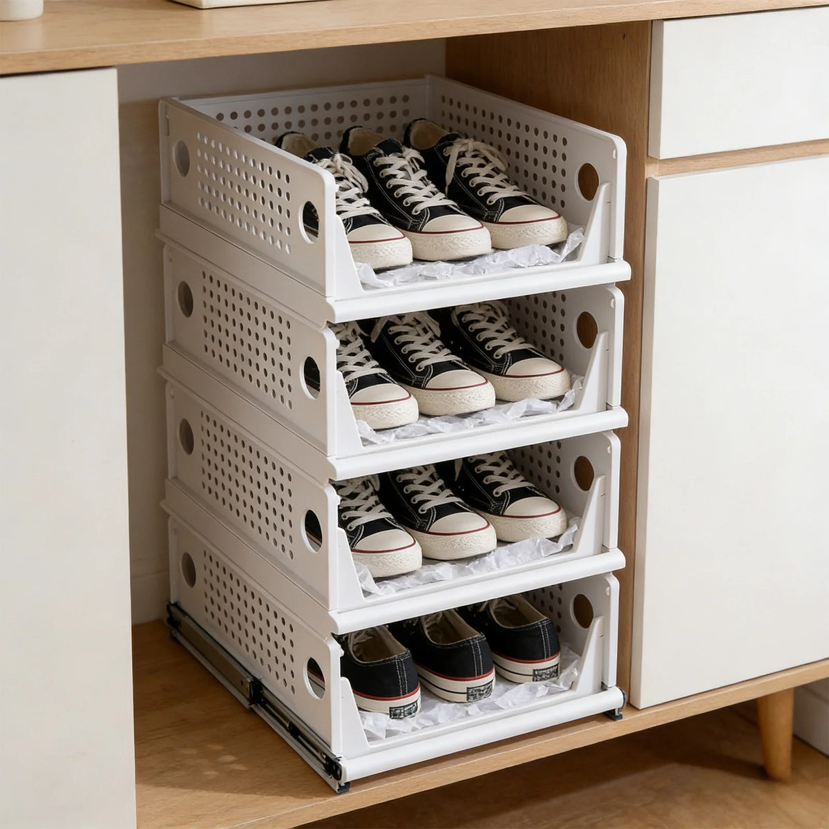 Stackable Storage Bin – Multi-Purpose Closet, Shelf & Pantry Organizer ...
